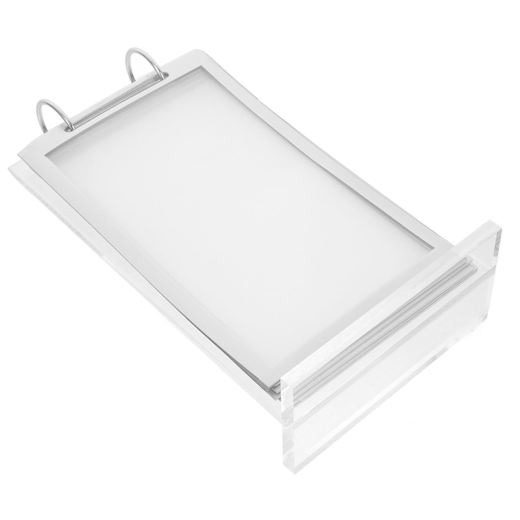 TEHAUX Lot De 4 Présentoirs De Menus Stables Et Robustes Avec Base En Acrylique Pour Restaurants Et Hôtels