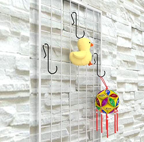 Owosald Black Metal S Hooks For Hanging,Pot Hanger Hooks Available For Finishing Cookware,(4 Inch, Black, 10) #TOP3