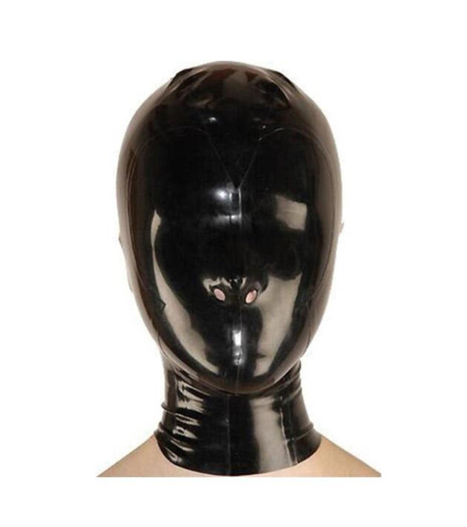 Masque Latex Femme GITDOT Sexy Latex Tête Couverture Le Noir Latex TêteMasque Cagoule Accessoire Erotique