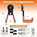 4 Pack Large Heavy Duty Magnetic Hook Extra Strong Magnetic Garage Hooks Big NdFeB Industrial Magnet Hooks Magnetic Utility Storage Holder Organization with Anti-Slip Coating for Hanging Garden Tool