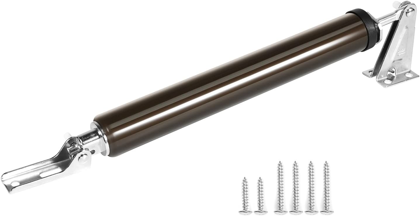 1 Set Brown Screen Door Closers, Storm Door Closer Medium Duty Screen Door Shock Adjustable Cushion Speed Screen Door Pneumatic Closer, Screen Security Doors Storm Door Shocks Smooth Door Closer
