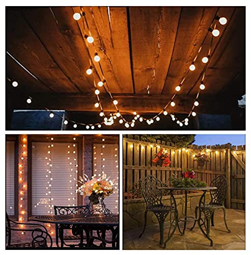 Sunsgne 25 Pack Frosted White Replacement Bulbs & 25Ft G40 Frosted String Lights, 5 Watts Bulb Lights- Fits E12 And C7 Sockets #TOP5