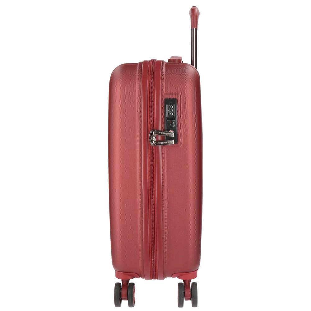 MOVOM Wood, valigia da cabina, bagaglio a mano, interno con due scomparti, realizzata in materiale ABS resistente e leggero, 4 ruote girevoli, lucchetto a combinazione laterale, di Joumma Bags