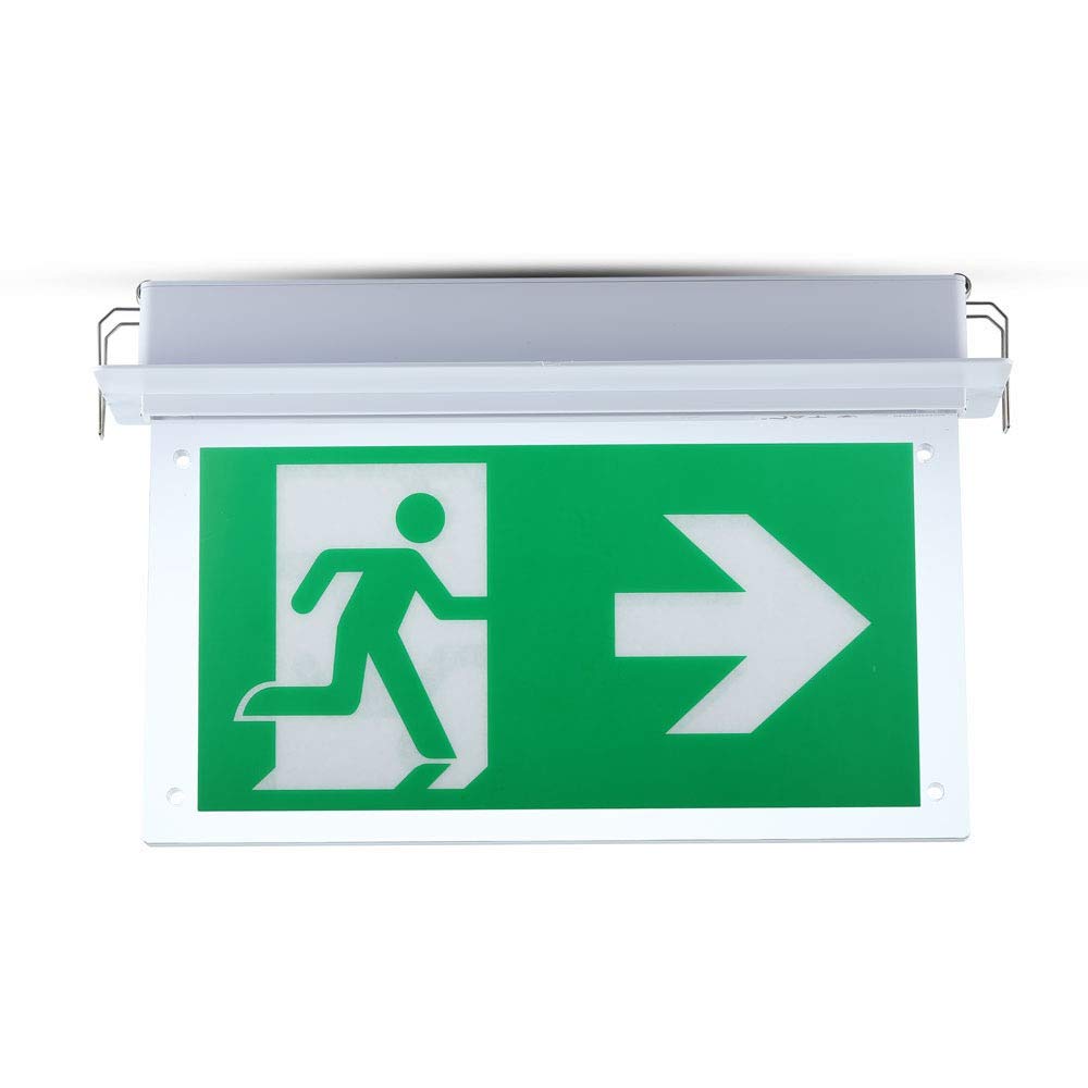 Bloc d'évacuation LED V-TAC VT-522-S 2W IP20 luminaire de sécurité intérieur saillie