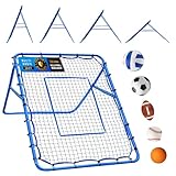5x4FT Volleyball Baseball Rebounder Net, Softball Rebounder Pitchback Net Quick Adjustments, Quick Adjustments Lacrosse Bounce Back Practice Equipment, Ideal for Outdoor Indoor and Backyard Training
