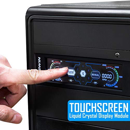 image for Kingwin FPX-007 Performance 5.25” Touchscreen LCD Fan Controller Coo