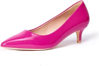 Womens Kitten Heels,Classic 2 Inch Low Heel Pumps Slip On Closed Pointed Toe Pumps Office Work Dress Heeled Pump Shoes