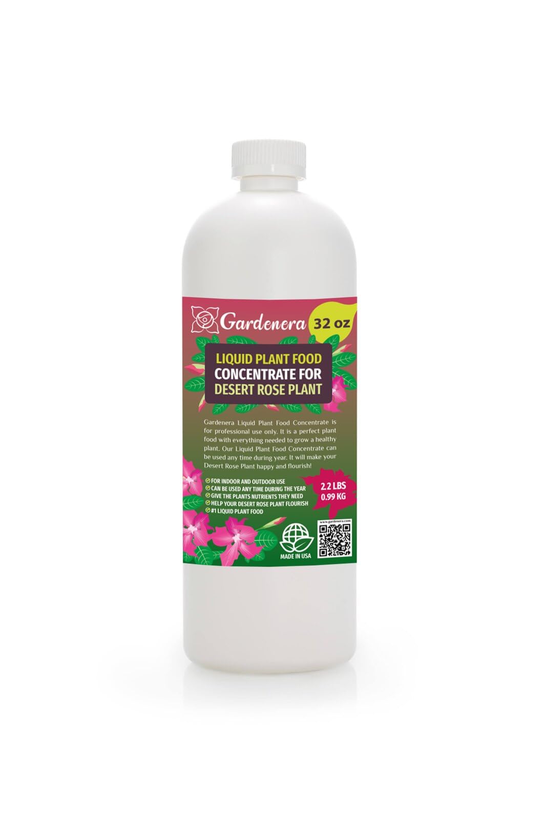 Gardenera Plant Growth Superfood for Desert Rose with 18 Key Vitamins & Minerals - Organic Plant Food Fertilizer - Micro-Fungi and Bio-Organisms for