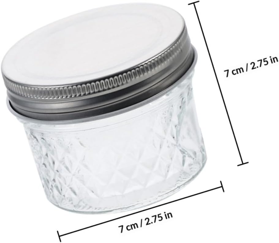 8pcs 100ml Glass Canning Jars Set with Airtight Lids for Honey, Caviar, and Jam Storage – Small Sealing Containers for Kitchen Food Preservation