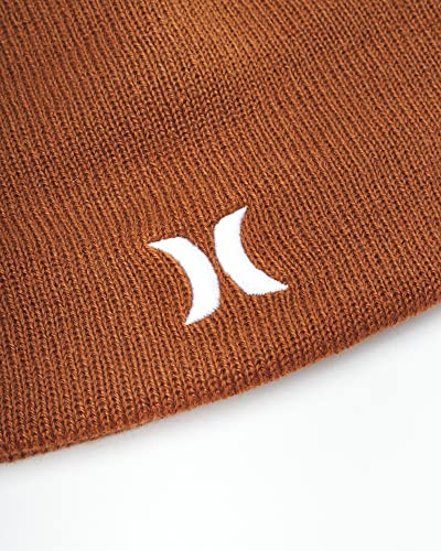 Image of Hurley Mens Beanie Icon Staples Lightweight Winter Hat | Lightweight Classic Loose Knit Fabric Delivers All-Day Warmth and Comfort for Casual Wear, Skiing or Snowboarding