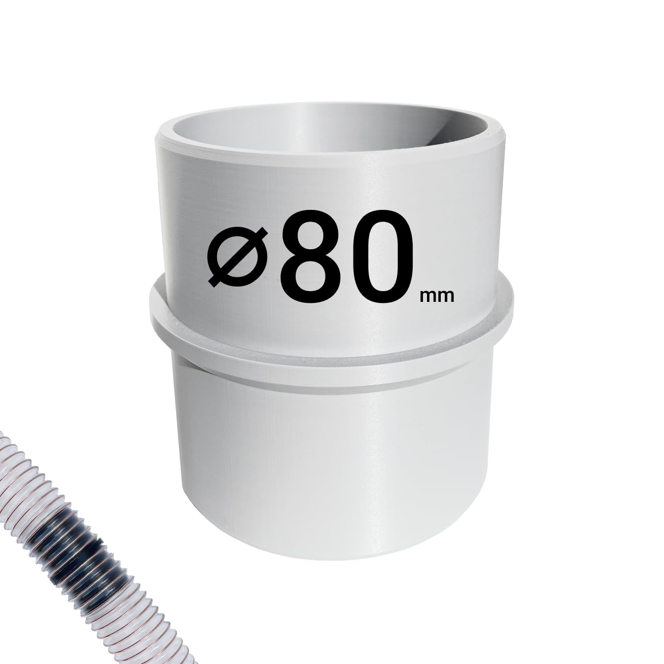 Vacuum Hose Connector Sleeve – Dust Extractor Coupler Straight Joiner | Shop Vac Hose Adapter | Dust Collection Fitting | (Various Sizes) (80mm)