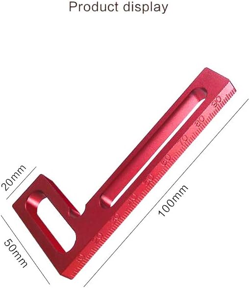 Chiloskit Aluminum Alloy Carpenter Triangle Square Precision Woodworking Tools Carpenter Tool (Triangle ruler)