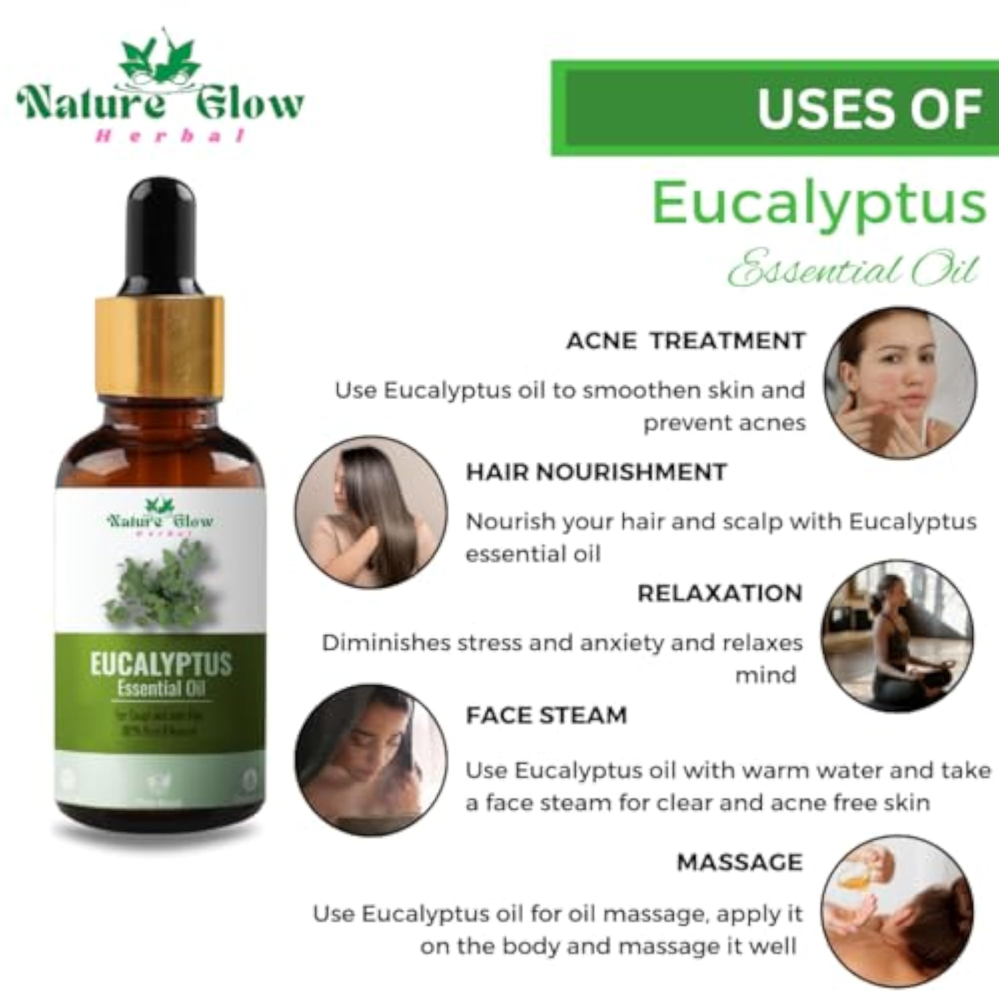 CEDARWOOD, EUCALYPTUS Essential Facial Pack, 4pcs