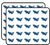 Blue Whale Decorative Scrapbooking Sticker Waterproof Vinyl Stickers for Water Bottle, Laptop & Phone Case – 50 Pack