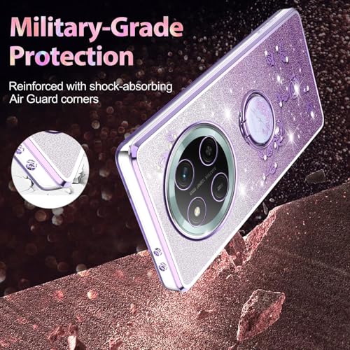 Coque antichoc Honor Magic 7 Lite transparente et flexible avec bague de support