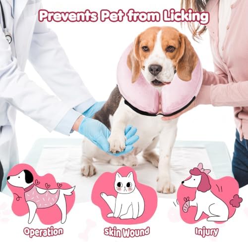 Grand Line Inflatable Dog Cone Collar, Soft Pet Recovery After Surgery (M+) - 1