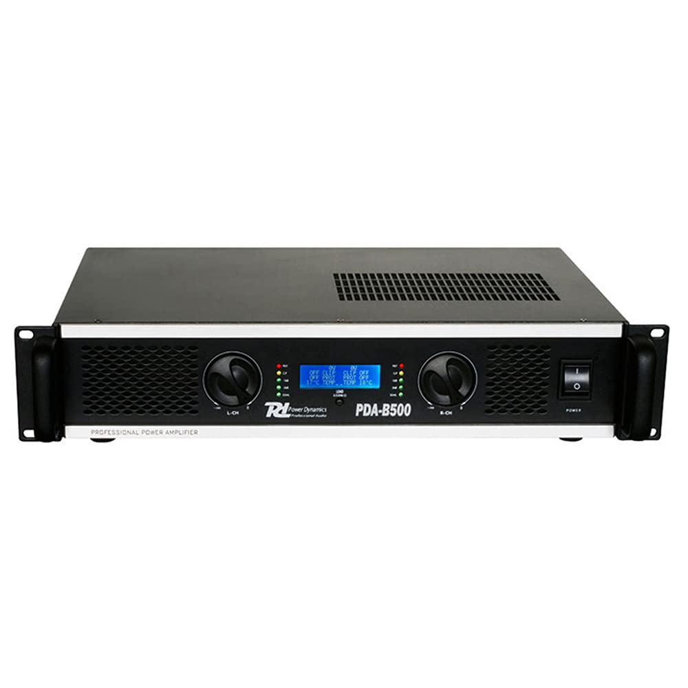 Power Dynamics PDA-B500 - Amplificateur Professionnel, Puissance 500 Watts, Ventilateur Silencieux, Utilisation Mobile, Stéréo ou Bridgé, Idéal pour les Concerts, Fêtes