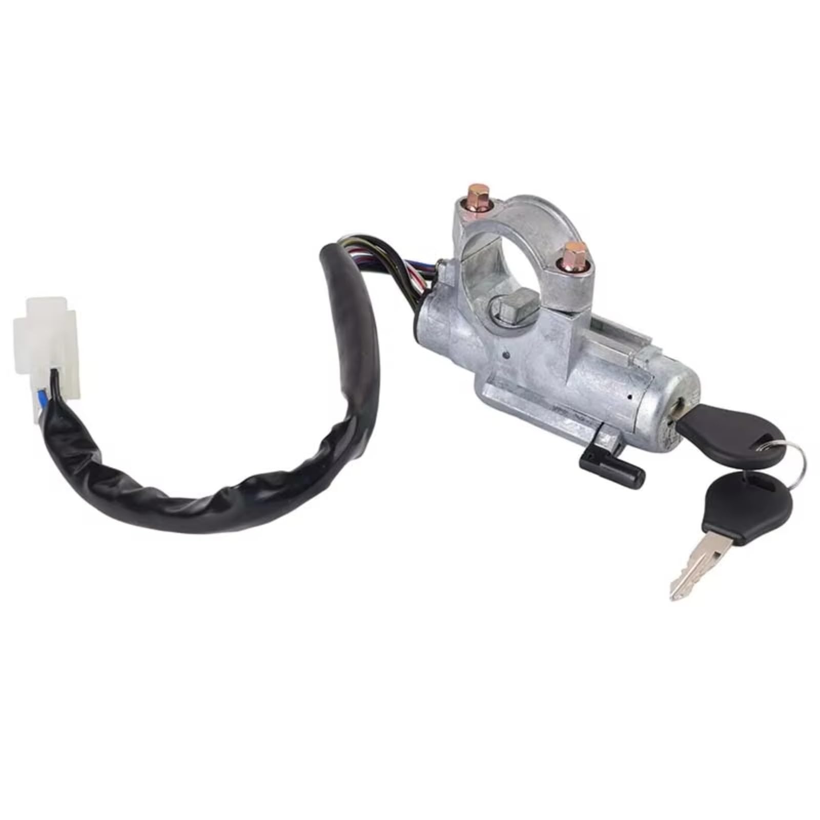 Set Blocchetto Accensione Compatibile con Nissan per D21 Pickup LHD Cilindro della serratura di accensione 2 chiavi 4870001G25 4870001G26