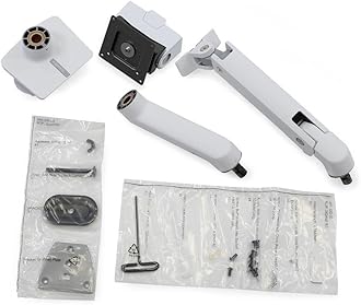 Ergotron - HX VHD Premium Heavy Duty Gaming Monitor Arm, Single Monitor Desk Mount – for 1000R Curved Ultrawide Monitors Up to 57 Inches, 13-17kg, VESA 75x75mm or 100x100mm – White (45-693-216)