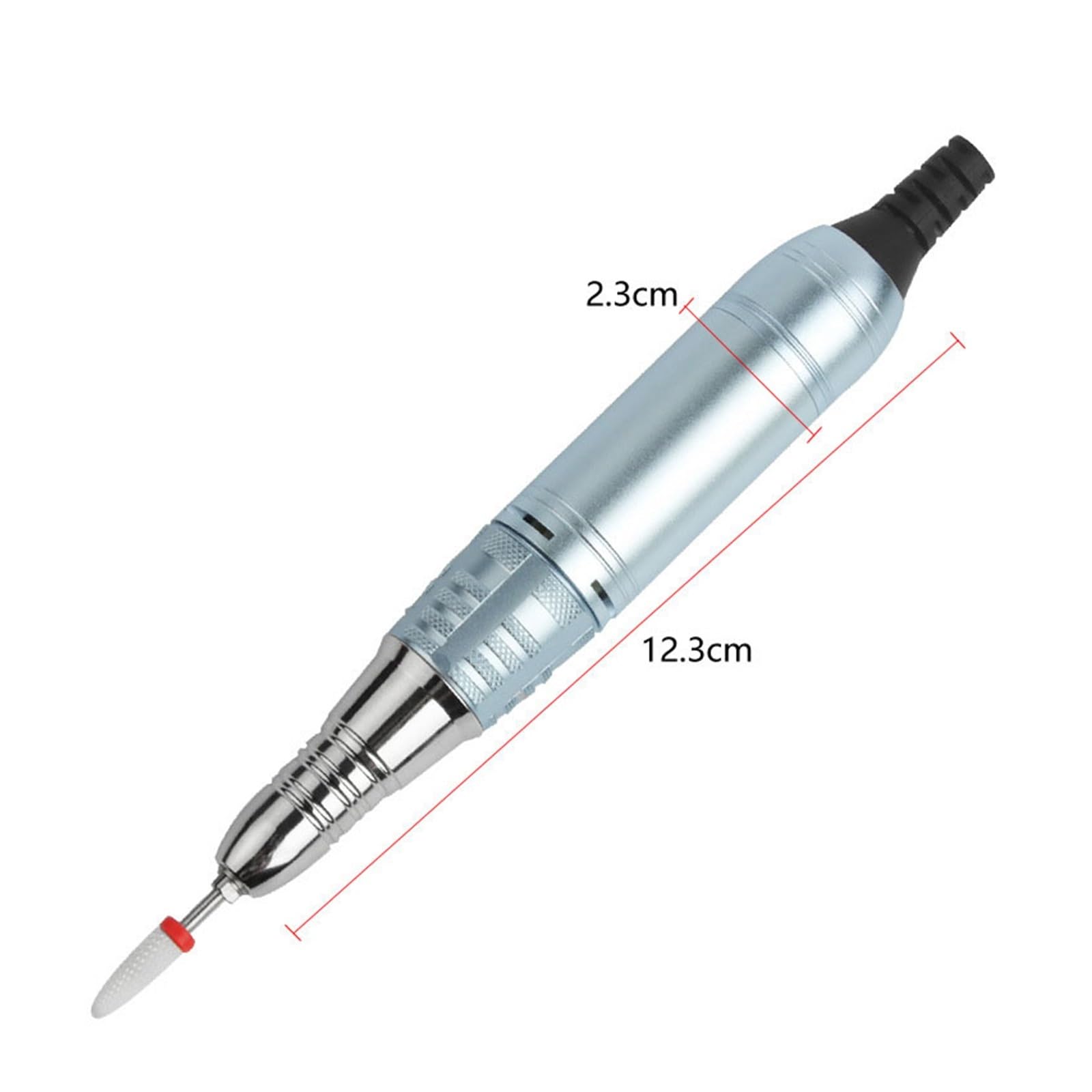 Elektryczna frezarka do paznokci, 35000RPM elektryczna wiertarka do paznokci z ekranem dotykowym, akumulatorowa bezprzewodowa maszyna manicure szlifierka do treningu i użytku domowego(Grijs)