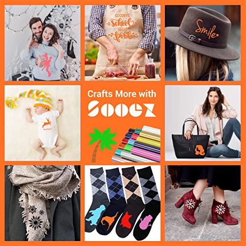 12" X 12Ft Heat Transfer Vinyl Rolls, Pu (Strong Stretchy) Htv Vinyl Orange For Shirts, Sooez Iron On Vinyl For All Cutter Machine, Easy To Cut & Weed For Diy Heat Vinyl Design, Matte Finish #TOP5