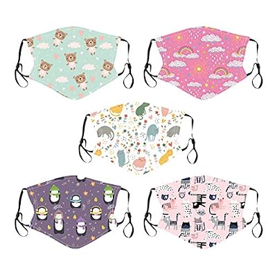 ?USA in Stock Fast Delivery? Kids Cartoon Cotton ???????????????? Washable Dustproof Breathable Face_Mask Covering for Children