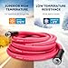 Kohree 25FT RV Water Hose, 5/8'' Premium Drinking Water Hose Leak Free, No Kink and Flexible Garden Hose with Storage Bag, Ideal for RV, Camper, Garden, Truck, Car - Pink