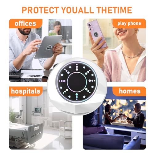 Image of 6 Pieces Cell Phone Stickers Blockers Equipment Stickers Devices Accessories for Mobile Phones, Laptops Computers Black, JF-02