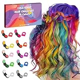 COLAYERIST Hair Chalk for Girls Kids, 10PCS Temporary Hair Dye Colour, Coloured Hair Chalk Wash Out Kids, Teenage Girls Gifts, Christmas Gifts for Kids Gifts for 5-15 Year OldGirls (Pink etc.)