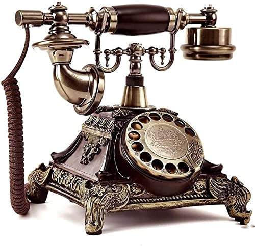 Image of Scizor Vintage Phone Antique Rotary Dial Telephone Retro Landline Telephones Decor Old Fashioned Antique Phone for Home Hotel Office Decoration