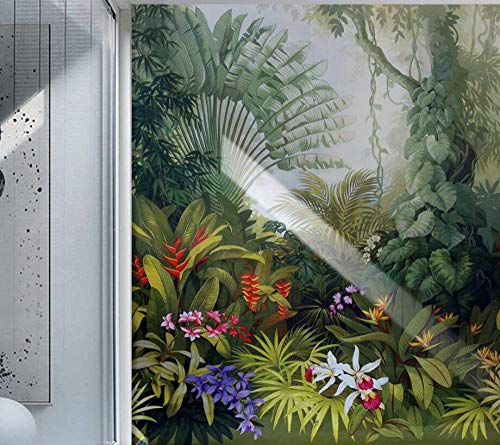 Décoration maison murale forêt tropicale avec le papier peint 3D WLLLO - 3