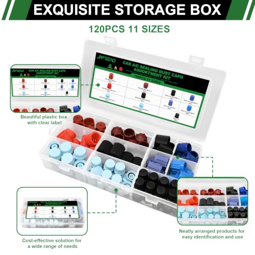 Japtend 120PCS A/C Dust Cap Kit