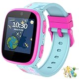 AOYMJRS Smartwatch Enfants Montre Enfants Smartwatch Jeux Musique Smartwatch pour Enfants avec Podomètre Livre Audio Lampe de Poche Réveil, Apprentissage Éducatif pour Garçons Filles