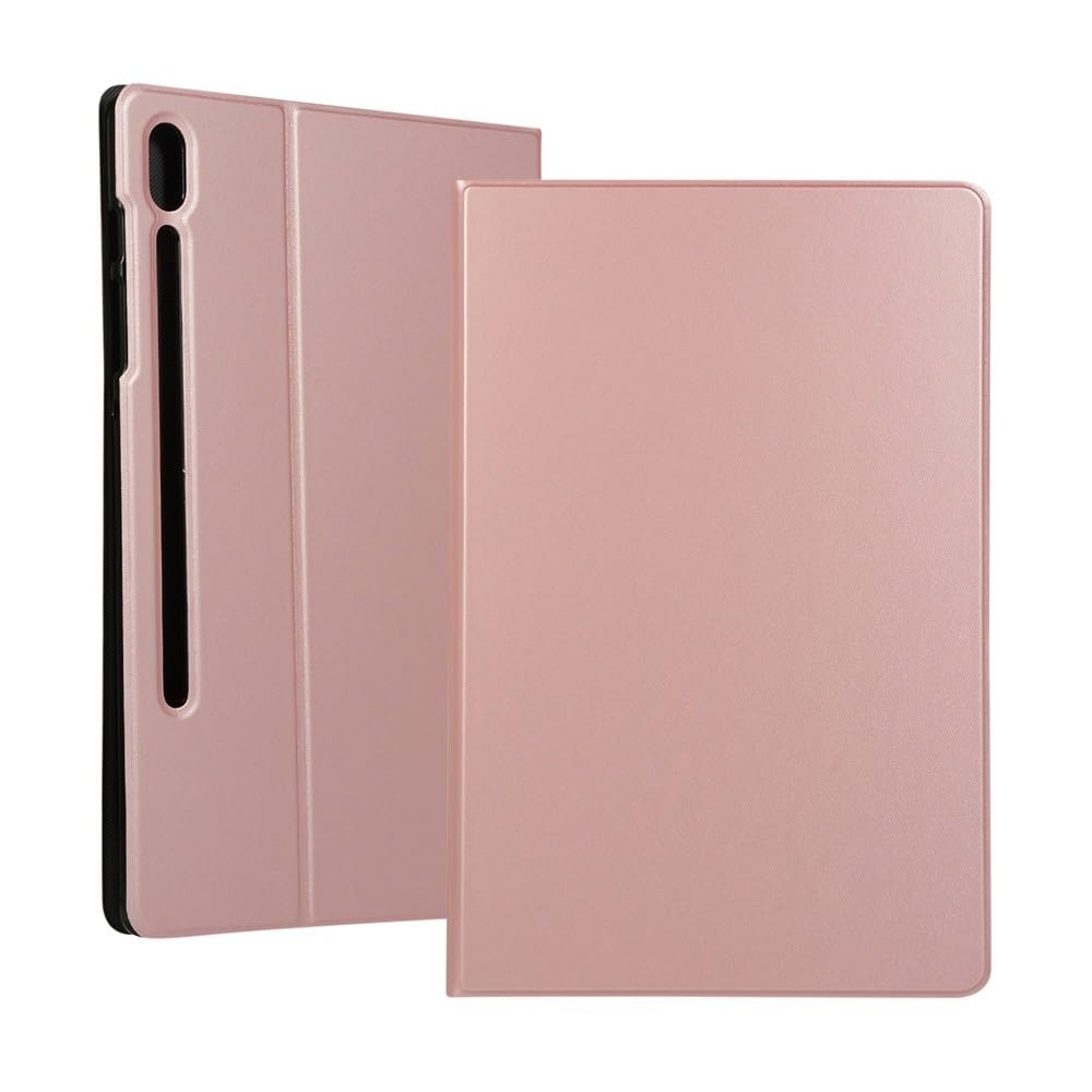 Generic Étui compatible avec Samsung Galaxy Tab A7 10.4 2020 SM-T500 T505 T507 (couleur : or rose) Étui arrière en cuir intelligent à rabat avec support de qualité supérieure