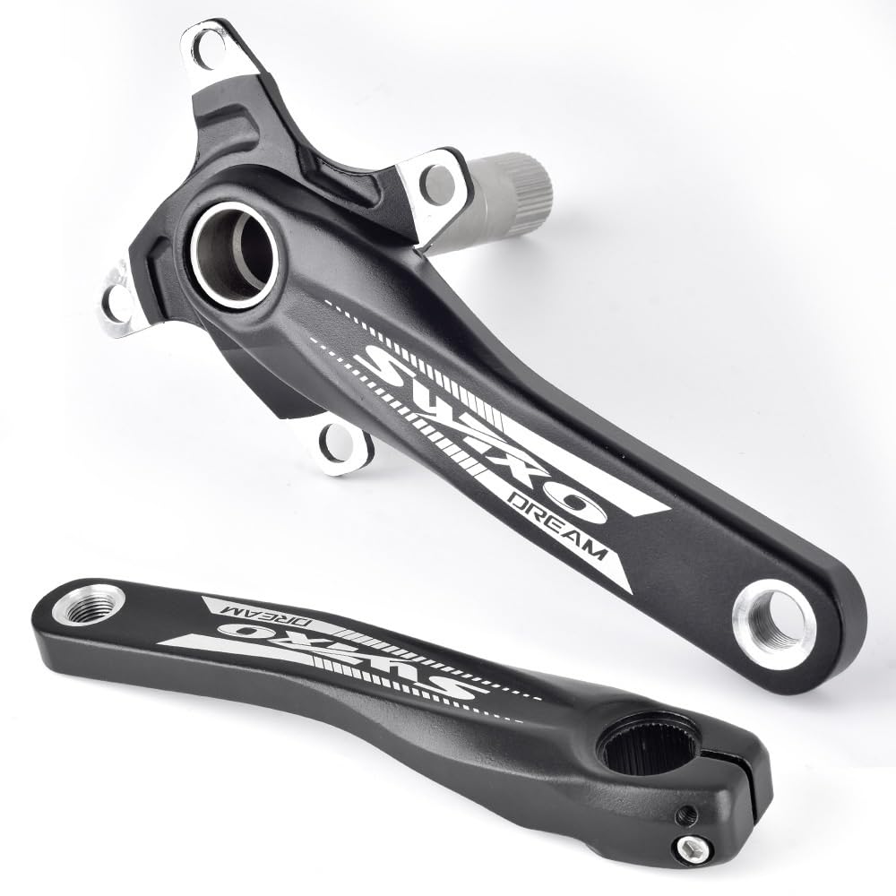Zestaw ramienia korby do roweru górskiego 170 mm 104BCD Hollow zintegrowany zestaw korbowy MTB lekkie aluminiowe korby akcesoria do jazdy rowerowej