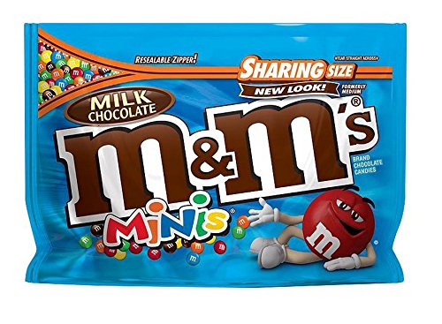 M&M New Flavor Chocolate Candy Sharing Size Pack (Milk Mini Chocolate)