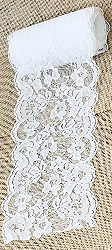 10 Yards X 5.5" Nylon White Lace Trim Fabric Ribbon | Wedding Party Favors Decoration (30 Feet Pack By Yard) #TOP1