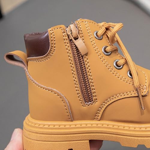 Girls Ankle Boots Side Zipper Combat Boots Non Slip Western Boots Comfort Short Boots for Toddler Little Kid Big Kid3