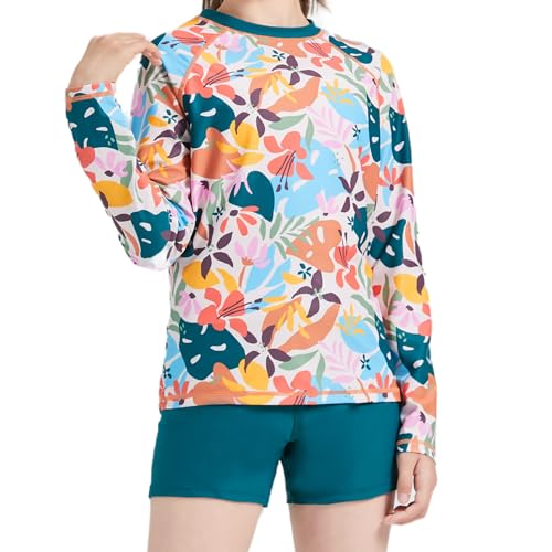 Image of Girls Rash Guard 2-Piece Swimsuit Set - Long Sleeve Swimwear with UPF 50+ Sun Protection 4-14 Years