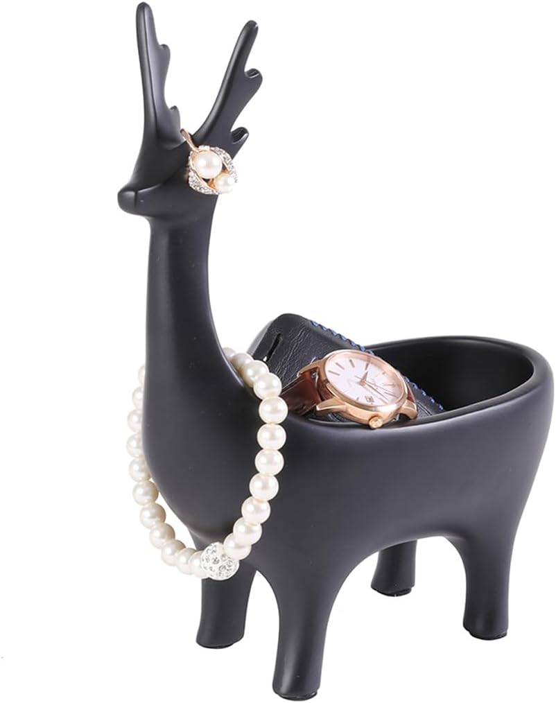 Amazon.co.jp クリエイティブジュエリースタンドポーチ鹿収納ボックスホームデコレーションホームオフィスホテルなどに適しています