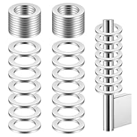 40 Stück Fitschenringe Set, Fitschenringe Zimmertüren, Ø 10mm x 16mm Tür Unterlegscheiben Türscharnier Edelstahl Beilagscheiben Sortiment für Standard Zimmertüren Montageringe