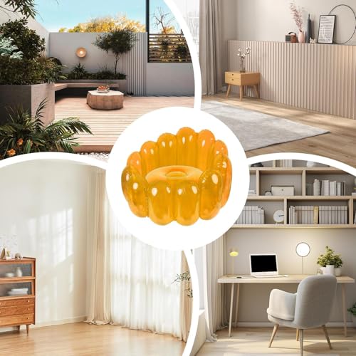 Silla inflable sillón de salón de PVC transparente asiento de sofá para exterior e interior 4