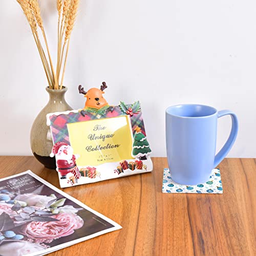 image for COYMOS 24 Pcs Ceramic Tiles for Crafts Ceramic Coasters for Crafts Bla