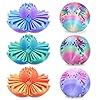 6 Pack Gear Ball Fidget Toys,3D Printed Stress Relief GearSphere Spin Cube for Adults & Kids, Anxiety Relieving Desk Toy Gifts (6PCs-Multicolor)