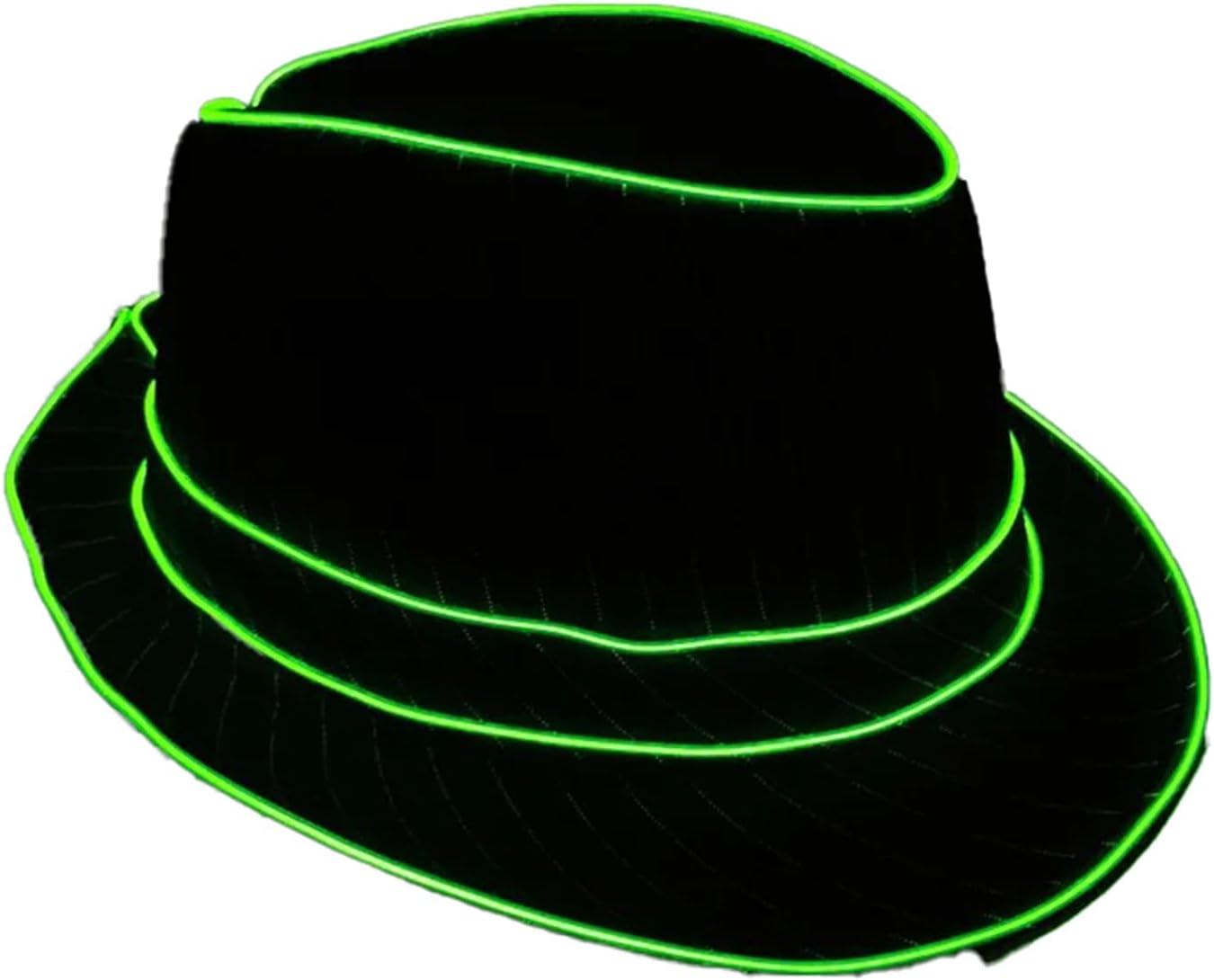 LED Fedora Hat Event Concert Nightclub Masquerade Jazz Top Cap Men Women Led Panama Gangster Hats-Type 3-