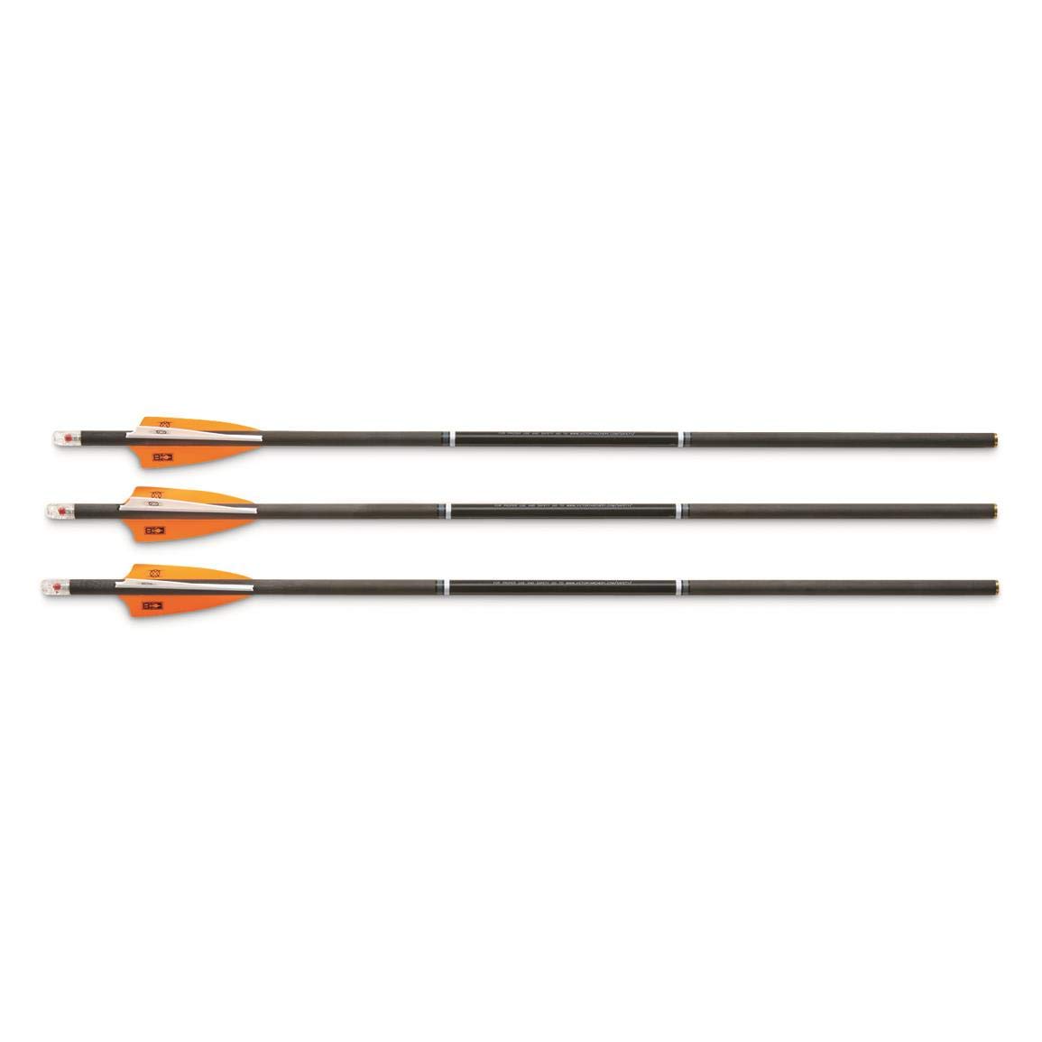 Guide Gear Trophy Hunter Pro Carbon Crossbow Bolts 20 inch Lighted Nocks, Hunting Archery Arrows by Victory Archery, 3 Pack