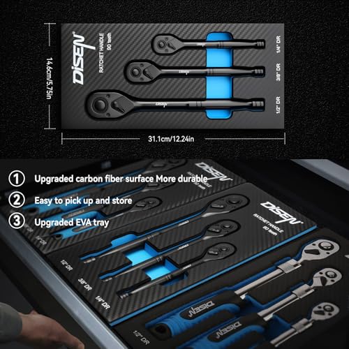 DISEN 3PCS Black Oxide Ratchet Kit
