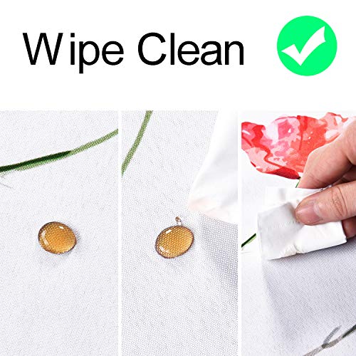 Watercolor Wild Flowers Tablecloth, Spring Floral Table Cloth, 60 X 120 Inch, Machine Washable Waterproof Table Cover For Easter, Dining, Holiday, Parties #TOP5