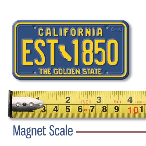 Imán de licencia estatal de California 3D goma vintage miniatura 2