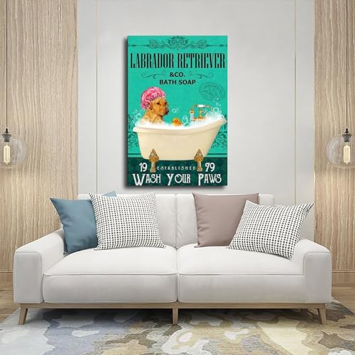 Impression sur toile labrador portrait canin chaleureux pour chambre et salon